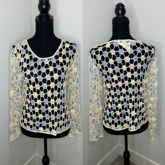 Valenti Beaded Multi-Color Oversized Top (M) - Picture 1 of 9